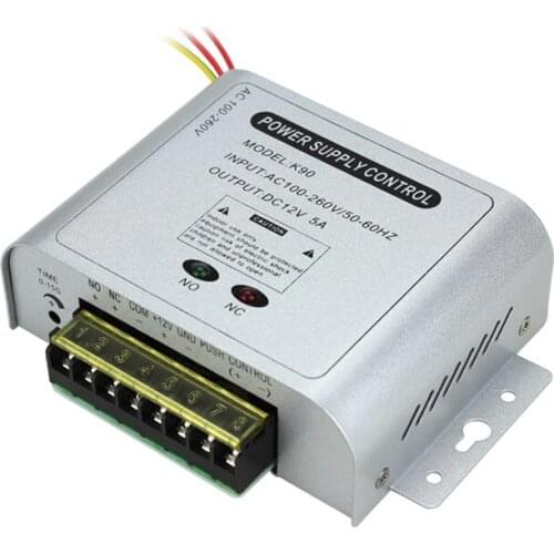 12V 5A Mini Universal Delay Power Supply Adapter for Door Access Control System