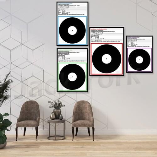 Exhibition Poster Jazz & Pop Record Covers by Markus Bruggisser 1978 Edited