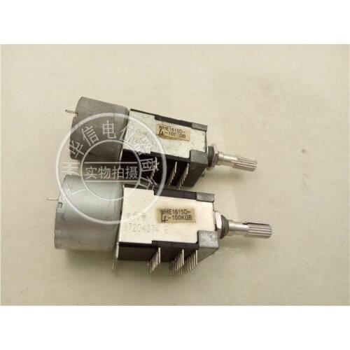 1pcs/lot Stock Hualian WHE1615D-4-100KB B100K six potentiometer handle length 25 flower axis motor can not be used
