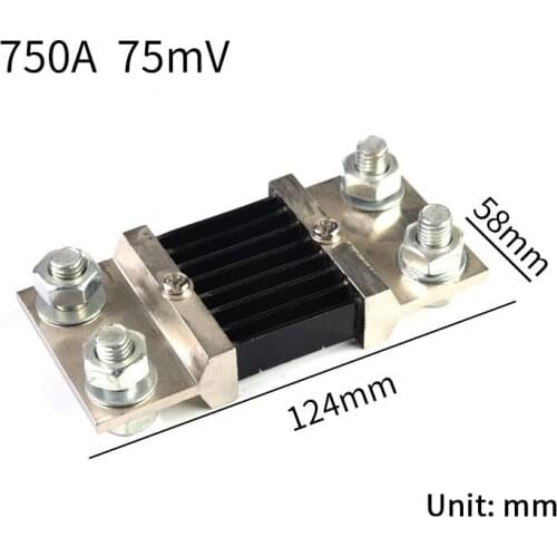 1pcs external shunt class A FL-2 750A / 75mV ammeter shunt resistor for digital ammeter amp voltmeter power meter