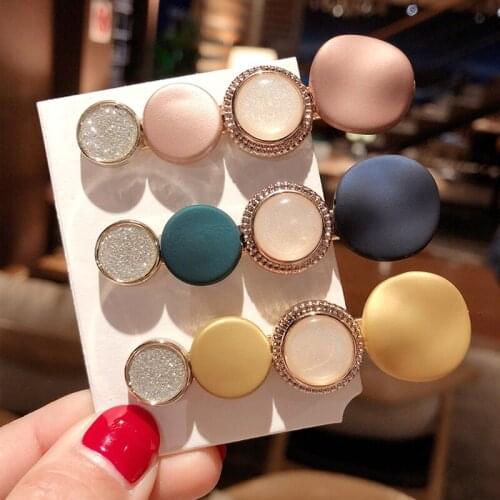 2pcs/set Korea Style Pearl Crystal Beads Metal Hair Clip Hairband Bobby Pin Barrette Hairpin Headdress Accessory Beauty Styling