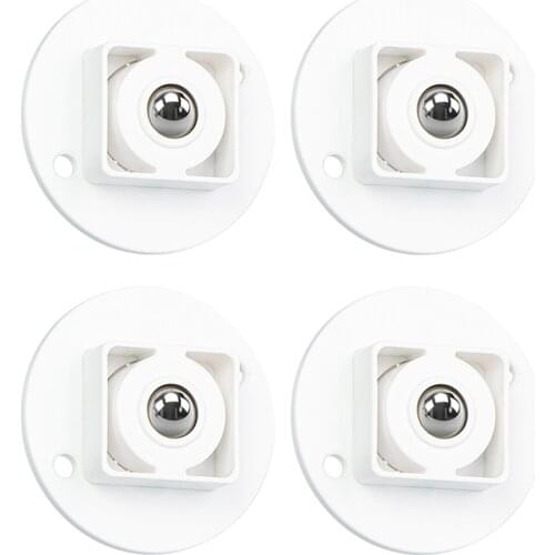 4pcs Fixed Rail Wheels For Plastic One-way Small Furniture Universal Wheel Pastetable Directional Wheel Hardware For Storage Box