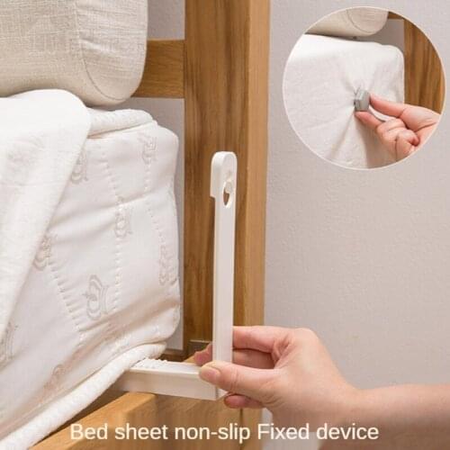 4Pcs/Set Quilt Bed Sheet Holder Grippers Slip-Resistant Fixing Clips Buckle Mattress Fasteners Needleless Invisible Seamless