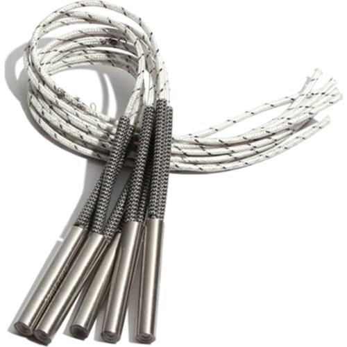 5PCS 10.5mm 50~60mm 316SUS Cartridge Heater 110V/220V/380V Single-End Heating Tube 210W/220W/230W/250W/260W Resistance Element