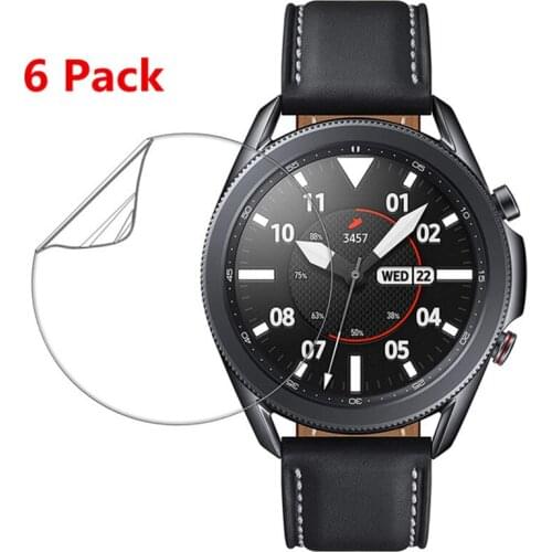 6 Pack) Soft Screen Protector Cover For Galaxy Watch 3 41mm 45mm R840 R850 Screen Protector Protective PET Films