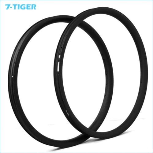 7-TIGER 1 pair 650B Carbon MTB Bicycle Wheels 27.5 All Mountain Bike Carbon Wheelset Tubeless Hookless Rims clincher XC/AM/DH