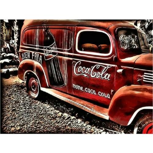 Diy 5D Diamond Painting Cross Stitch Cola car Full square Diamond Emboridery Diamond Puzzle mosaic car rhinestone Home Decor
