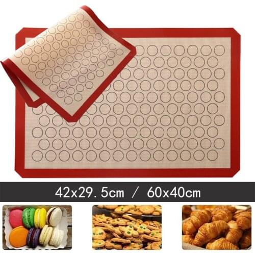 Non-Stick Macaron Baking Mat Silicone Pad Oven Sheet Liner Cookie Bread Biscuits Baking Pastry Tool Large Size Rolling Dough Mat