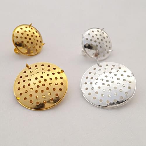 5 pieces Base 25mm Tray 24.5mm Brooch Pins Silver color / Golden / Antique Bronze Round Copper Diy Findings Accessories(JM7191)