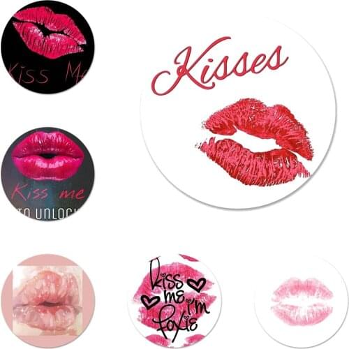Kiss Me Lips Lipstick Badge Brooch Pin Accessories For Clothes Backpack Decoration gift