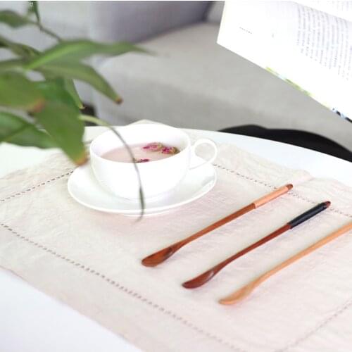 Wooden Spoon with 15cm/18cm/20cm thin Long Handle high quality Natural Wooden Spoon Mixing Spoons Coffee Tea Honey Kitchen Tools