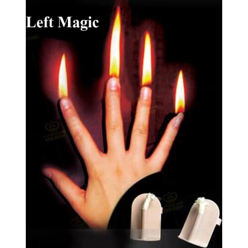 4 Pcs/ Set Finger Fire Magic Tricks Close Up Stage Magic Props Professional Magician Illusions Gimmick Accessories