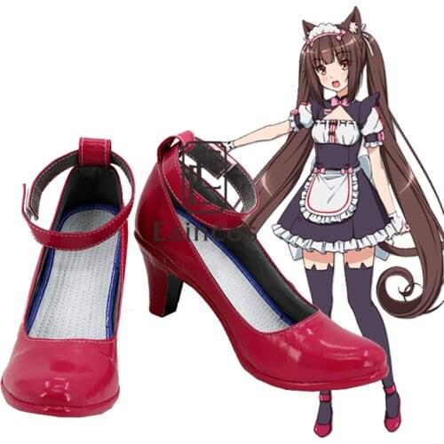 Game Nekopara Chocolat Cosplay Blue Custom Made Shoes