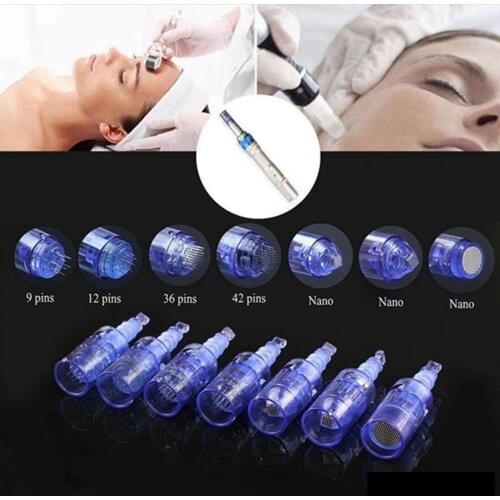 FDA 50/100Pcs Dr. Pen Ultima A6 Needle Cartridge Electric Derma Bayonet Cartridges 9 12 24 36 42 Pin Nano Needle Micro Needling