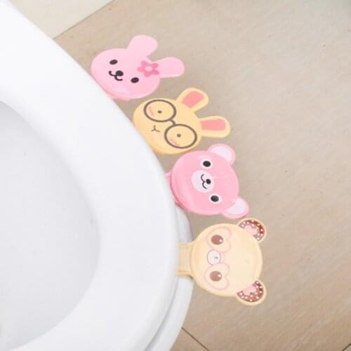 3PCS Cartoon Mini Antifouling Toilet Seat Cover Lifter Sanitary Closestool Cover Lift Handle For Bathroom Toilet Accessories