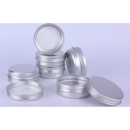 Hair cream container Tin Cosmetic Cosmetic Containers With Lid Empty Aluminum Pot Jars Eye Cream Hair Conditioner High Quality