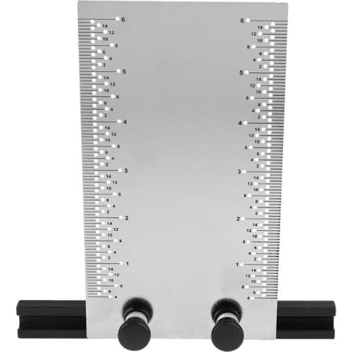6 inch Stainless Steel Woodworking T-Rule Ruler Multi-function Marking Rules with Hole T-square Carpenter Tool