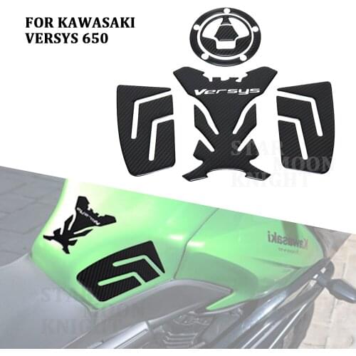 Motorcycle Accessories 3D Fiber Sticker Sets Tank Decal Protector Pad Set for KAWASAKI Versys 650 Versys650