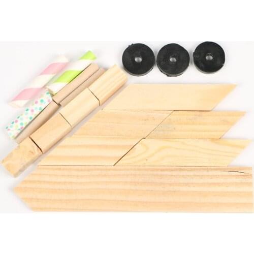 DIY Wooden Plane Model Kit Wood Kids Physical Science Experiments Toy Set Preschool Educational