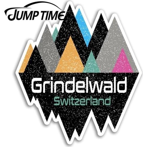 Jump Time Grindelwald Switzerland Vinyl Stickers Sticker Laptop Luggage Decal Decor Window Bumper Waterproof