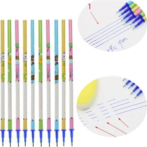 Rewritable Can Be Filled With 0.5mm Needle Tube Crystal Blue Flower Rod Refill Office Learning Stationery Replaceable Core