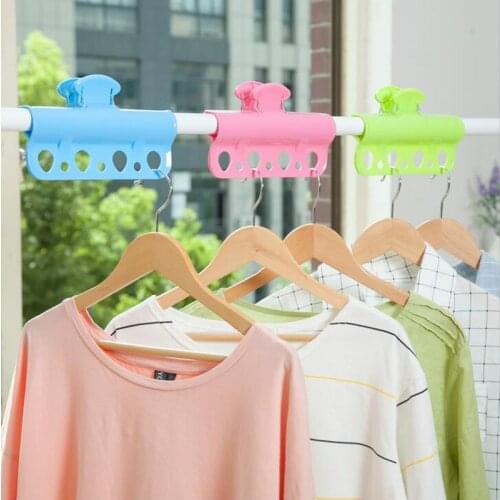 Plastic Multi-purpose Large Clothes Clip 1Pcs Portable Multi Hole Design Clothespin Clips Windproof Storage Hook 3Colors