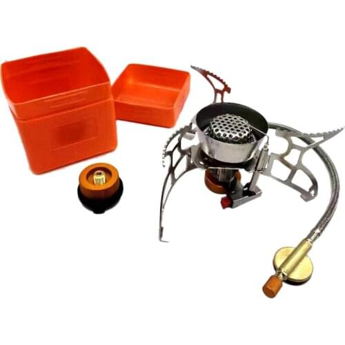 ELOS-Wind Proof Camping Stove with Electronic Ignition Portable Gas Stove Picnic Stove Ultralight Outdoor Camping