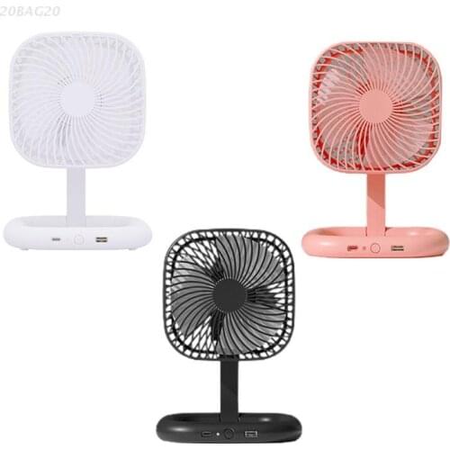 Portable Foldable Table Fan Cordless Desktop Fans USB Rechargeable 4500mAh Used as a Power Bank Desk Fan for Home Office