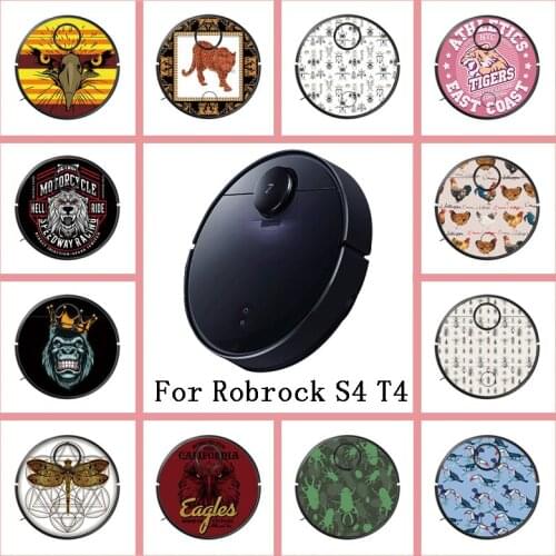 Provide Customized Custom Street Style Sticker for Roborock S4 T4 Robot Robotic Vacuum Cleaner Skin Spare Parts Accessories