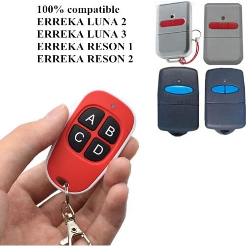 SMG Compatible ERREKA Remote Garage ERREKA LUNA/RESON1/RESON2 High Quality 433.92Mhz Fixed Code Garage Door Remote Control