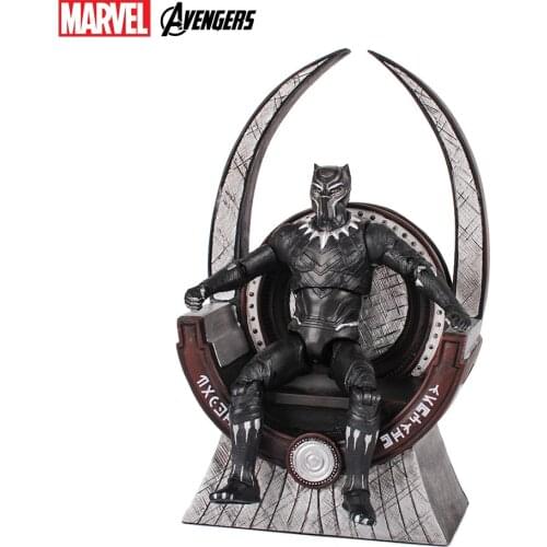Marvel Model Black Panther Throne Wakanda king Super Hero Action Figure Resin movie Model Movie role Cosplay Toy Kids gift