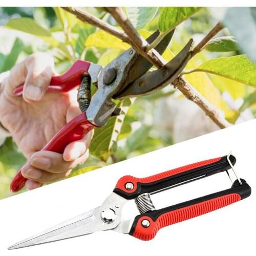 Pruning Shears Sharp Blade Grip Stainless Steel Strong Shear Force Secateurs Grafting Fruit Tree Pruning Garden Grafting Pruner