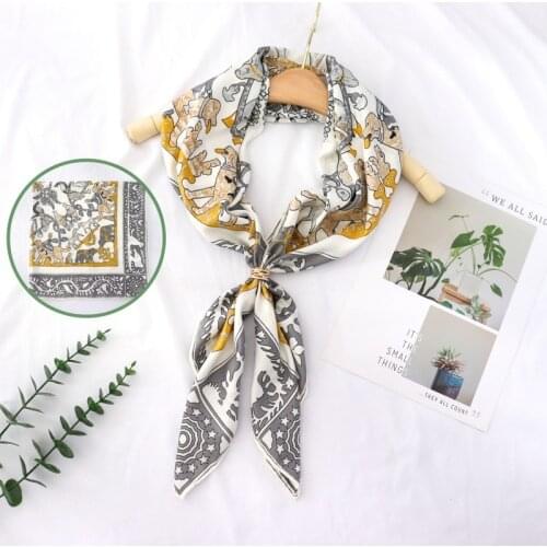 90*90 Silk Scarf All-Match Summer Scarf Female Colposition Shirt Scarf Neck Thin Foreign Fashion Literature And Art For Women