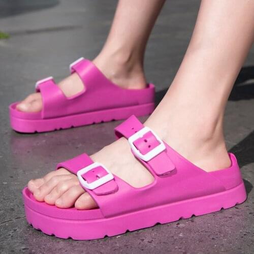 Summer Slippers EVA Soft Indoor Platform Shoes Men 2021 Non-slip Flip Flops Bath Home Slides Women Sandals Couple Male Slipper