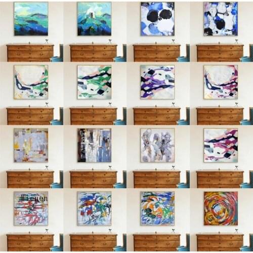 Nordic Abstract Canvas Painting Color Artistic Conception Oil Painting Wall Art Poster Prints Photo Home Decoration Frameless