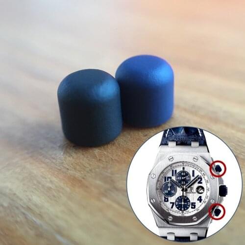 Solid steel+rubber push button cover for AP Audemars Piguet Royal Oak Offshore 42mm chronography automatic watch parts tools