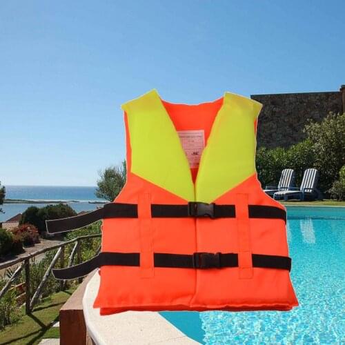 Universal Child Float Jacket Kids Swim Vest Oxford Cloth Life Jacket Ski Vest for Toddlers with Safety Strap Age 4-10 Years