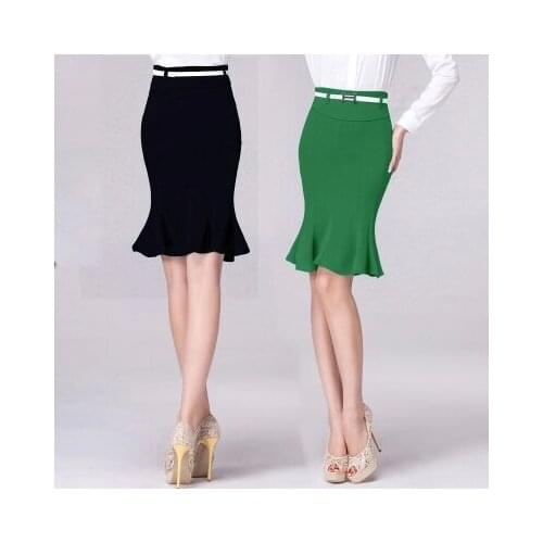 Customize Women Casual Bodycon Plus Size XXS 5XL 7XL 8XL 6XL Short Fishtail Skirt Ladies Retro Vintage Mermaid Midi Skirts Saias