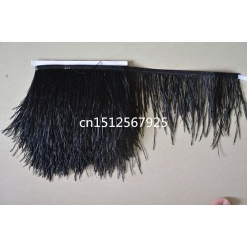 #15 New! Sell high-quality ostrich feather cloth belt, 10 yards long feather cloth belt, feather width 4-6 "/ 10-15cm