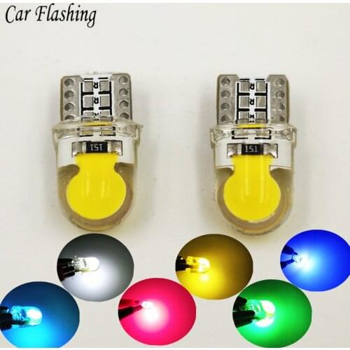 20PCS Car Super Bright Turn Side License Plate Light Lamp Bulb Auto T10 Led Cold White 194 W5W LED 168 COB Silica DC 12V lamp