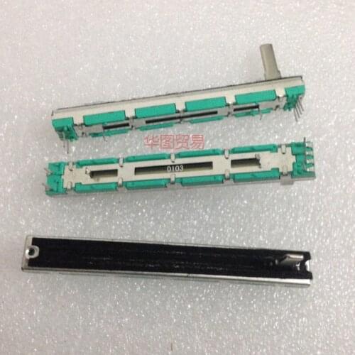 5pcs 75MM D103 + 5pcs fader cap fader for BEHRINGER Mixer 1204FX / Straight Slide Strap Potentiometer D10K Handle Length 15MMC