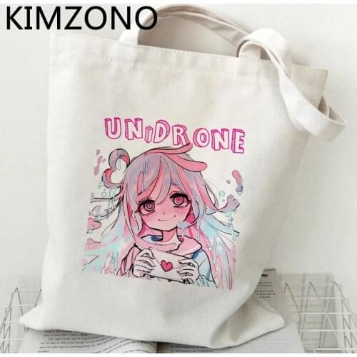 Harajuku Anime shopping bag cotton bolsa shopper shopping shopper grocery bag sacola shoping bolsas reutilizables sacolas