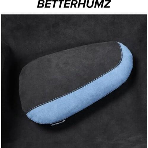 BETTERHUMZ Alcantara Car Seat Pillow Universal For Alfa Romeo 147 156 159 Giulia Giulietta 4C Spider Brera Stelvio Accessories