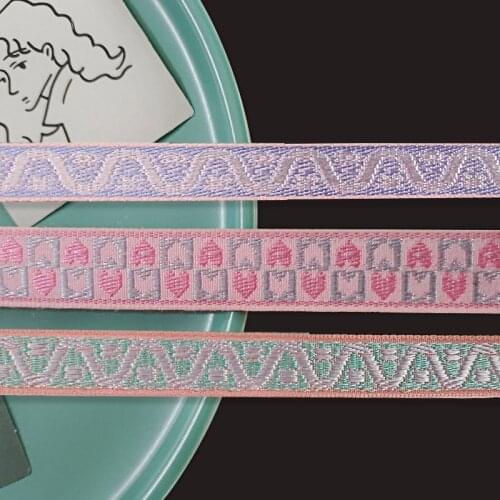 5 Yard 15MM 5/8" Double Sided Embroidery Geometry Sewing DIY Materials Flowers Gift Wrapping Decoration Woven Jacquard Ribbon