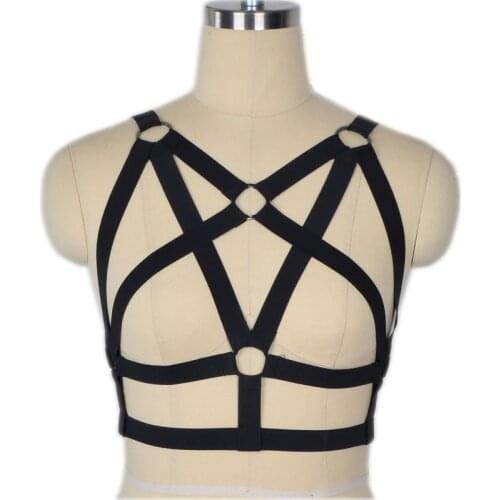 HANAERNES Fashion Five-pointed Star Gothic Clothes Women Sock Garters Party Hot Dance Bdsm Lingerie Adult Bustier Corsets