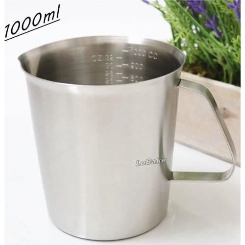 1000ml durable measuring cups stainless steel 304 mug with measure size marks for kitchen measuring spoons and cups tools