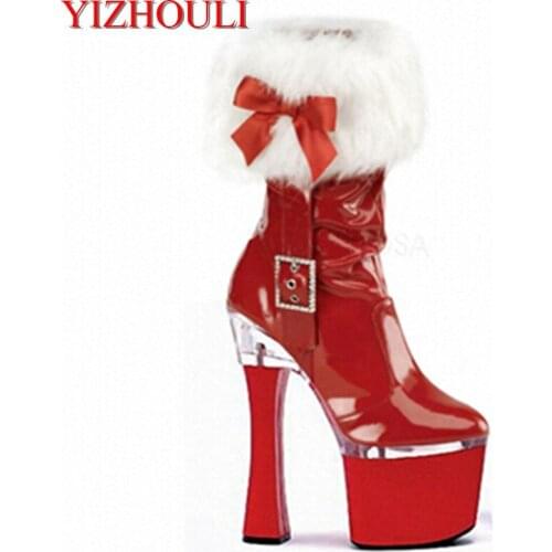 2018 hits classic 8-10 inch ankle boots 18-20 cm high heel boots, thick platform ankle boots, Christmas gift