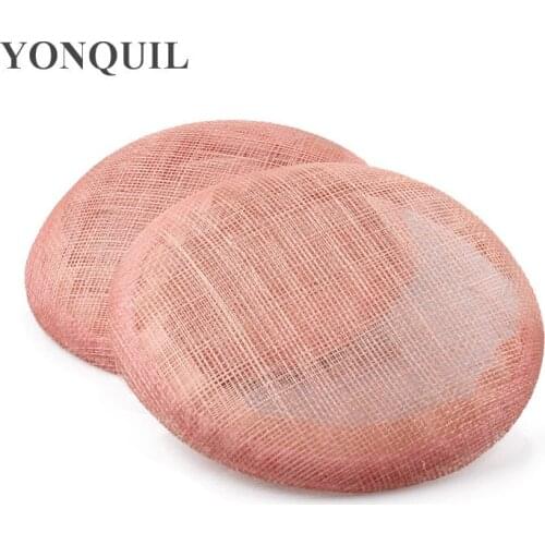 Round 15CM Fascinator Bases Pink Sinamay Fascinator Hats Bases Wedding Party Millinery DIY Hair Accessories Craft Hats 5PCS/Lot