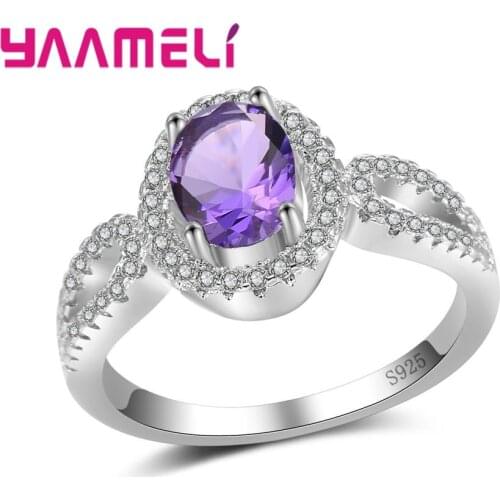 Hot! Best Selling Women Fashion Jewelry Cubic Zirconia Ring 100% 925 Sterling Silver Oval Wedding Rings Free Shipping
