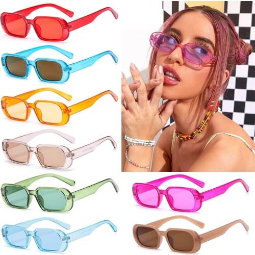 Small Oval Retro Sunglasses Women Plastic Grey Tea UV Protection Summer Fashion Shades Men Fishing Cycling Glasses Accessories